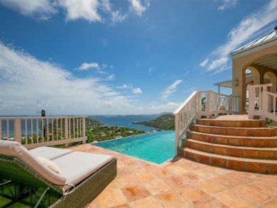 Full Ocean Views and at this Caribbean Pool Villa In St John